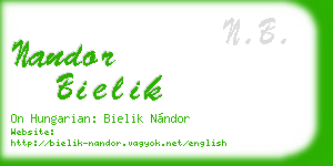 nandor bielik business card